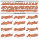 Men's Custom White Orange Pinstripe Orange-Black Authentic Baseball Jersey