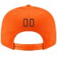 Custom Orange Brown-White Stitched Adjustable Snapback Hat